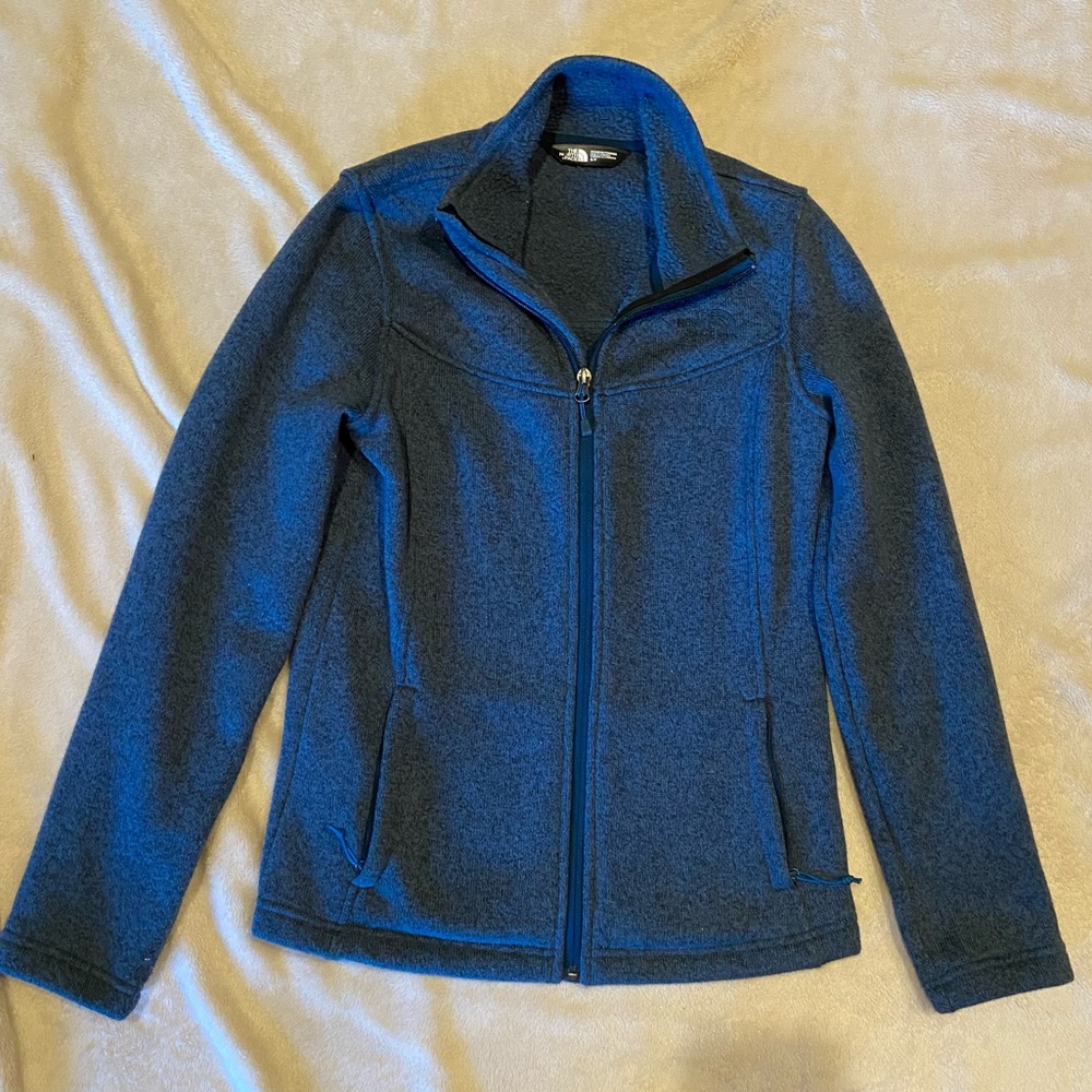 The North Face Blue Gray Full-Zip Fleece Jacket